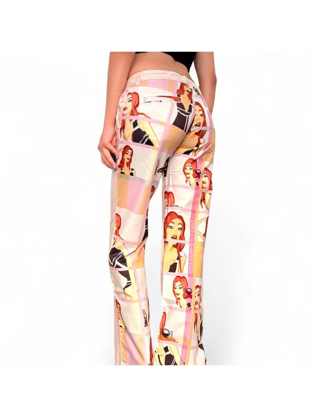Insane rare NWT Y2K deadstock Custo Barcelona graphic print pants